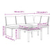 Set canapea de grădină, 3 piese, cu perne, negru, aluminiu - WALTI WALTI