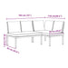 Set canapea de grădină, 2 piese, cu perne, negru, aluminiu - WALTI WALTI