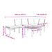 Set mobilier de grădină cu perne, 4 piese, negru, aluminiu - WALTI WALTI