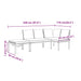 Set canapea de grădină, 3 piese, cu perne, negru, aluminiu - WALTI WALTI