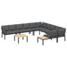 Set canapea de grădină, 7 piese, cu perne, negru, aluminiu - WALTI WALTI