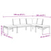Set mobilier de grădină cu perne, 4 piese, negru, aluminiu - WALTI WALTI
