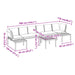 Set canapea de grădină, 5 piese, cu perne, negru, aluminiu - WALTI WALTI