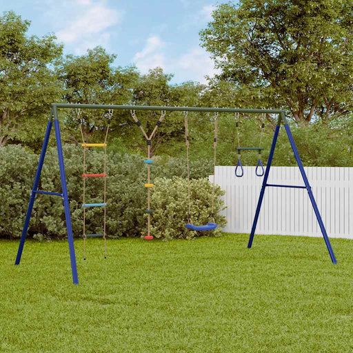 Set leagăn de exterior, cu leagăn, trapez, scară și leagăn disc - WALTI WALTI