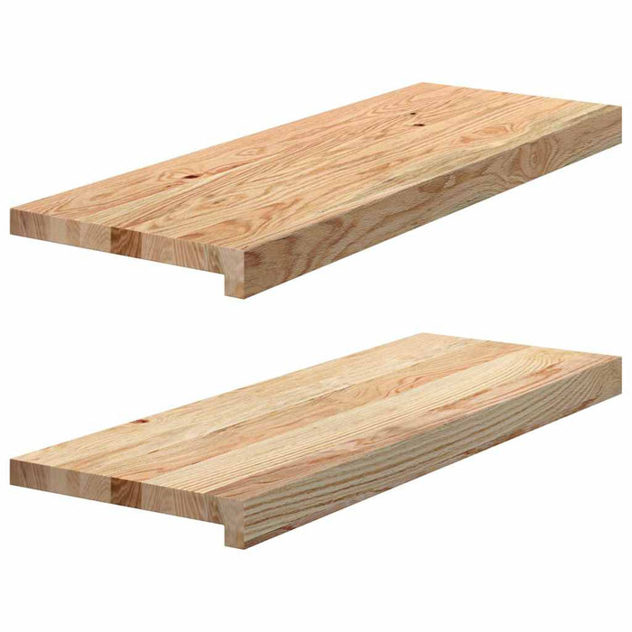 Trepte scari 2 buc Stejar masiv netratat 70x30x2 cm - WALTI WALTI