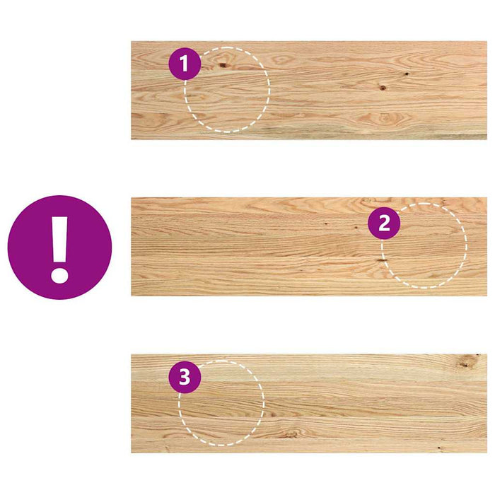 Trepte scari 2 buc Stejar masiv netratat 90x30x2 cm - WALTI WALTI