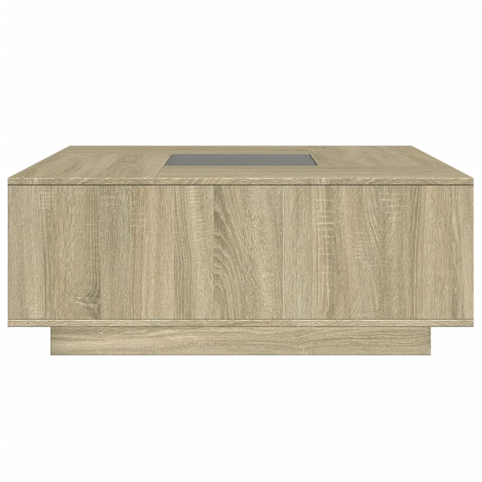 Măsuță de cafea cu LED infinity, stejar sonoma, 100x100x40 cm - WALTI WALTI
