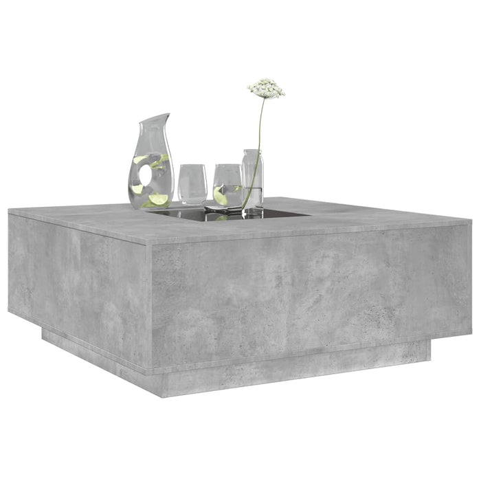 Măsuță de cafea cu LED infinity, gri beton, 100x100x40 cm - WALTI WALTI