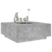 Măsuță de cafea cu LED infinity, gri beton, 100x100x40 cm - WALTI WALTI