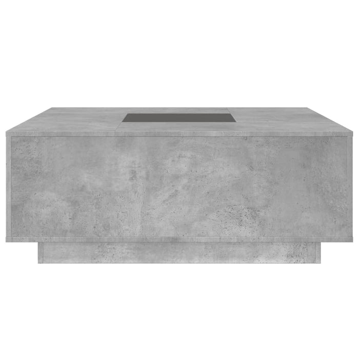 Măsuță de cafea cu LED infinity, gri beton, 100x100x40 cm - WALTI WALTI