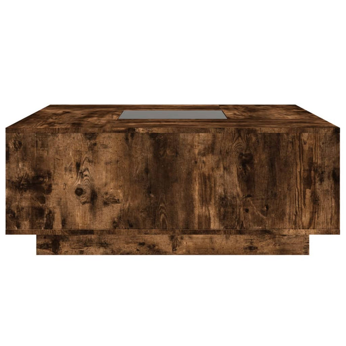 Măsuță de cafea cu LED infinity, stejar fumuriu, 100x100x40 cm - WALTI WALTI