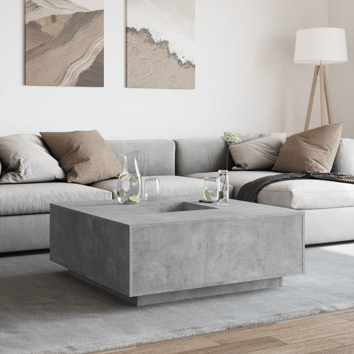 Măsuță de cafea gri beton 100x100x40 cm lemn prelucrat - WALTI WALTI