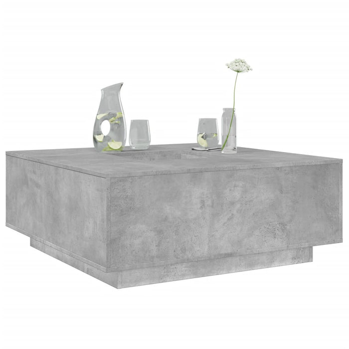 Măsuță de cafea gri beton 100x100x40 cm lemn prelucrat - WALTI WALTI