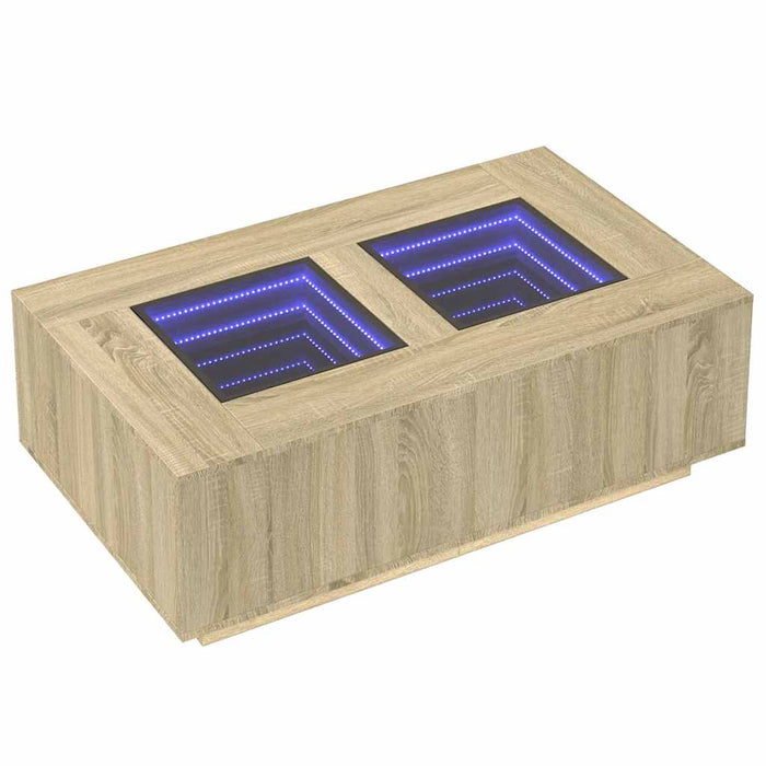 Măsuță de cafea cu LED infinity, stejar sonoma, 116x69x40 cm - WALTI WALTI