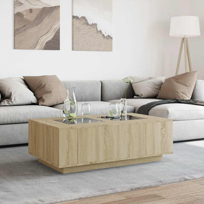 Măsuță de cafea cu LED infinity, stejar sonoma, 116x69x40 cm - WALTI WALTI
