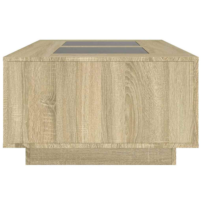 Măsuță de cafea cu LED infinity, stejar sonoma, 116x69x40 cm - WALTI WALTI