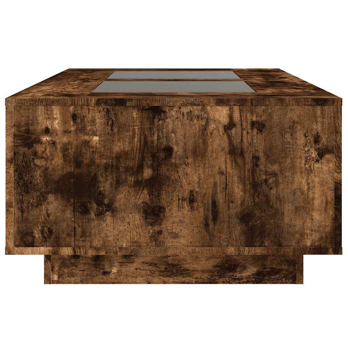 Măsuță de cafea cu LED infinity, stejar fumuriu, 116x69x40 cm - WALTI WALTI