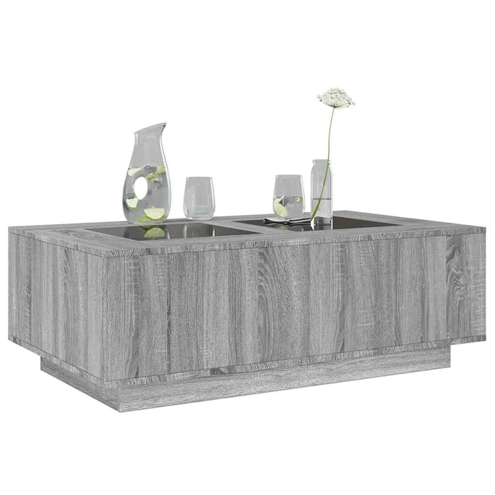 Măsuță de cafea cu LED infinity, gri sonoma, 116x69x40 cm - WALTI WALTI