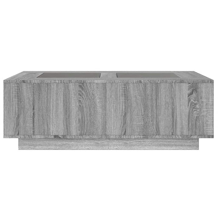 Măsuță de cafea cu LED infinity, gri sonoma, 116x69x40 cm - WALTI WALTI