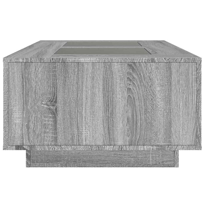 Măsuță de cafea cu LED infinity, gri sonoma, 116x69x40 cm - WALTI WALTI