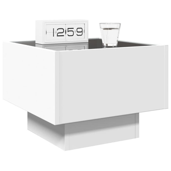 Noptieră cu LED infinity, alb, 40x40x30 cm - WALTI WALTI