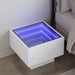 Noptieră cu LED infinity, alb, 40x40x30 cm - WALTI WALTI