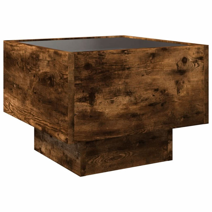 Noptieră cu LED infinity, stejar fumuriu, 40x40x30 cm - WALTI WALTI