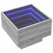 Noptieră cu LED infinity, gri sonoma, 40x40x30 cm - WALTI WALTI