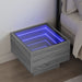 Noptieră cu LED infinity, gri sonoma, 40x40x30 cm - WALTI WALTI