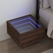Noptieră cu LED infinity, stejar maro, 40x40x30 cm - WALTI WALTI