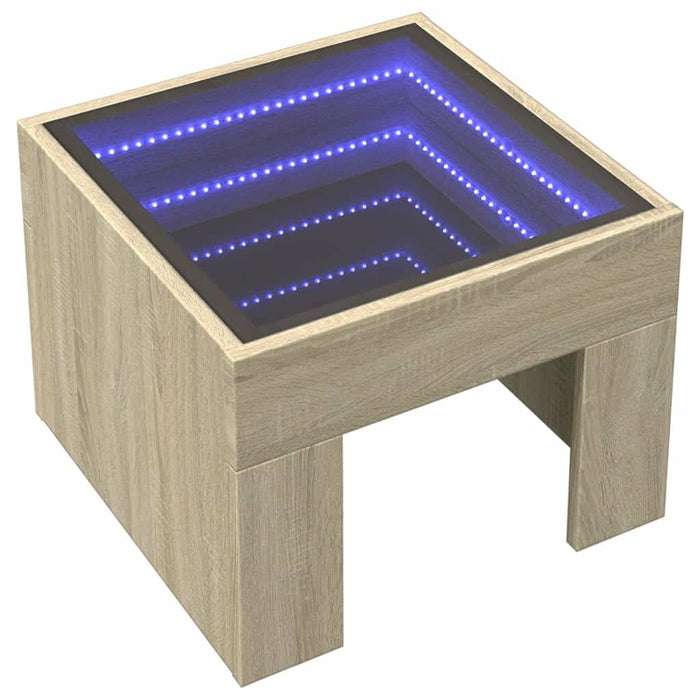 Noptieră cu LED infinity, stejar sonoma, 40x40x30 cm - WALTI WALTI