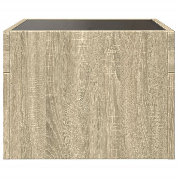 Noptieră cu LED infinity, stejar sonoma, 40x40x30 cm - WALTI WALTI