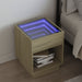 Noptieră cu LED infinity, stejar sonoma, 40x40x50 cm - WALTI WALTI