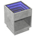 Noptieră cu LED infinity, gri beton, 40x40x50 cm - WALTI WALTI