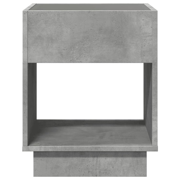 Noptieră cu LED infinity, gri beton, 40x40x50 cm - WALTI WALTI