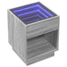 Noptieră cu LED infinity, gri sonoma, 40x40x50 cm - WALTI WALTI