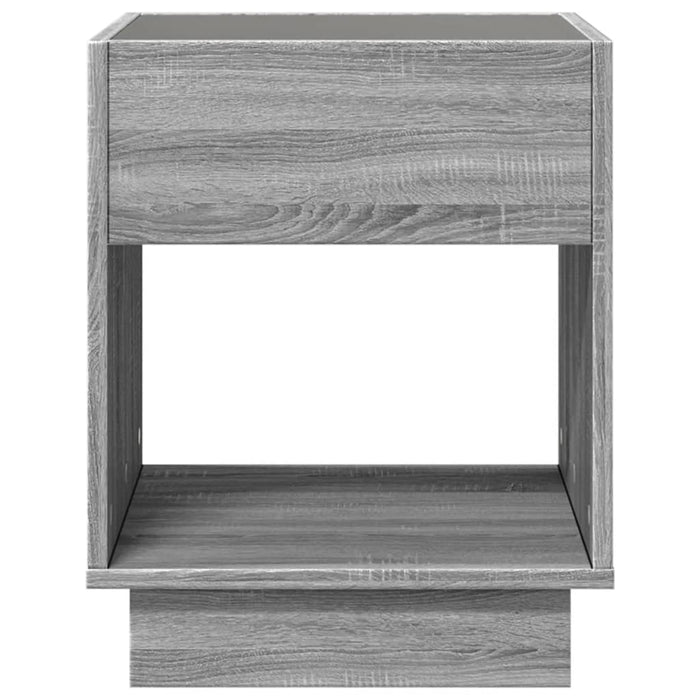 Noptieră cu LED infinity, gri sonoma, 40x40x50 cm - WALTI WALTI