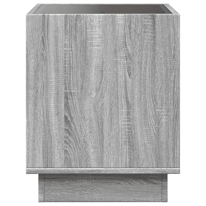 Noptieră cu LED infinity, gri sonoma, 40x40x50 cm - WALTI WALTI