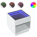 Noptieră cu LED infinity, alb, 50x50x50 cm - WALTI WALTI