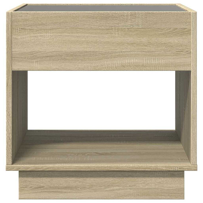Noptieră cu LED infinity, stejar sonoma, 50x50x50 cm - WALTI WALTI