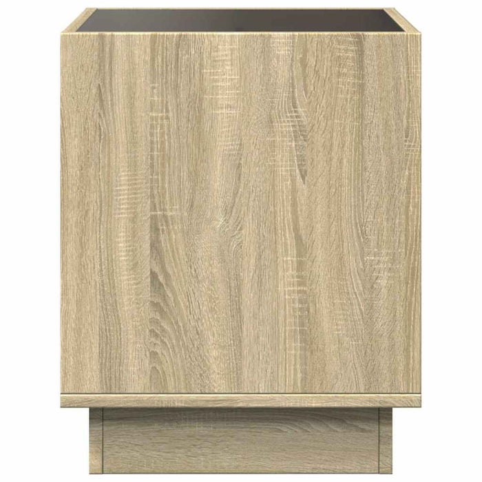 Noptieră cu LED infinity, stejar sonoma, 50x50x50 cm - WALTI WALTI