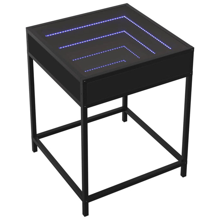 Noptieră cu LED infinity, negru, 40x40x51 cm - WALTI WALTI