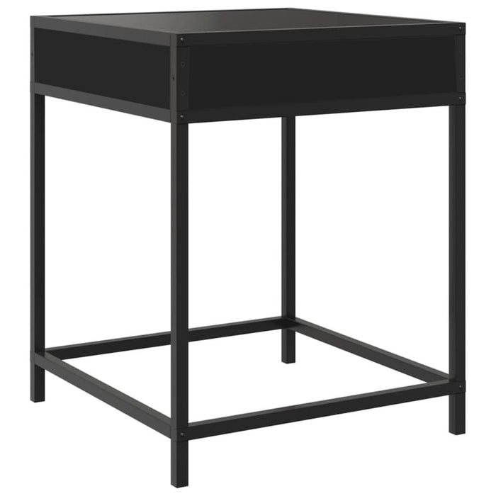 Noptieră cu LED infinity, negru, 40x40x51 cm - WALTI WALTI