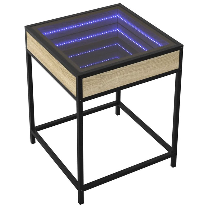 Noptieră cu LED infinity, stejar sonoma, 40x40x51 cm - WALTI WALTI
