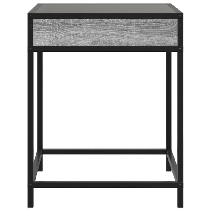 Noptieră cu LED infinity, gri sonoma, 40x40x51 cm - WALTI WALTI