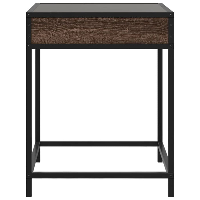 Noptieră cu LED infinity, stejar maro, 40x40x51 cm - WALTI WALTI