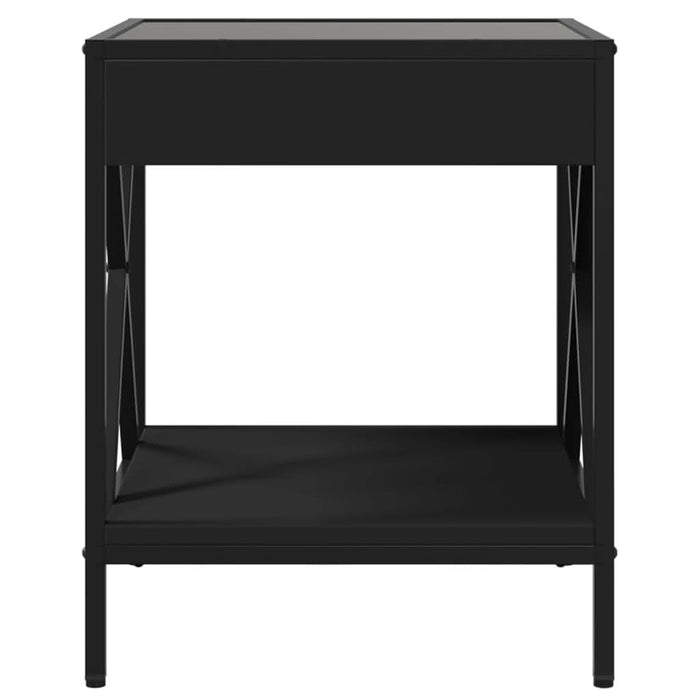 Noptieră cu LED infinity, negru, 40x40x49 cm - WALTI WALTI