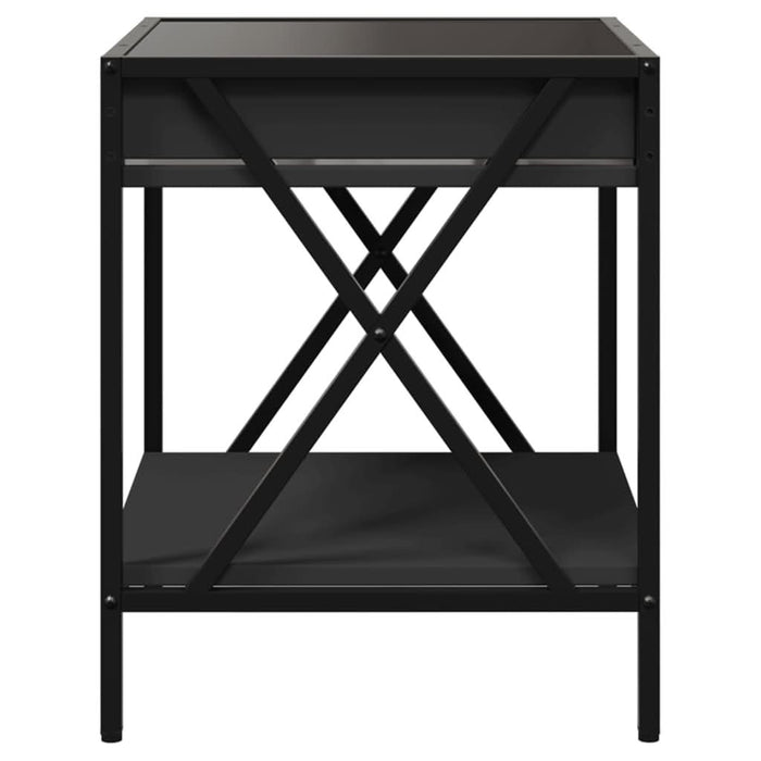 Noptieră cu LED infinity, negru, 40x40x49 cm - WALTI WALTI