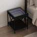 Noptieră cu LED infinity, negru, 40x40x49 cm - WALTI WALTI