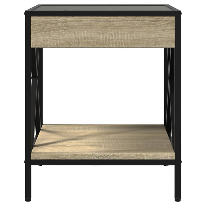 Noptieră cu LED infinity, stejar sonoma, 40x40x49 cm - WALTI WALTI